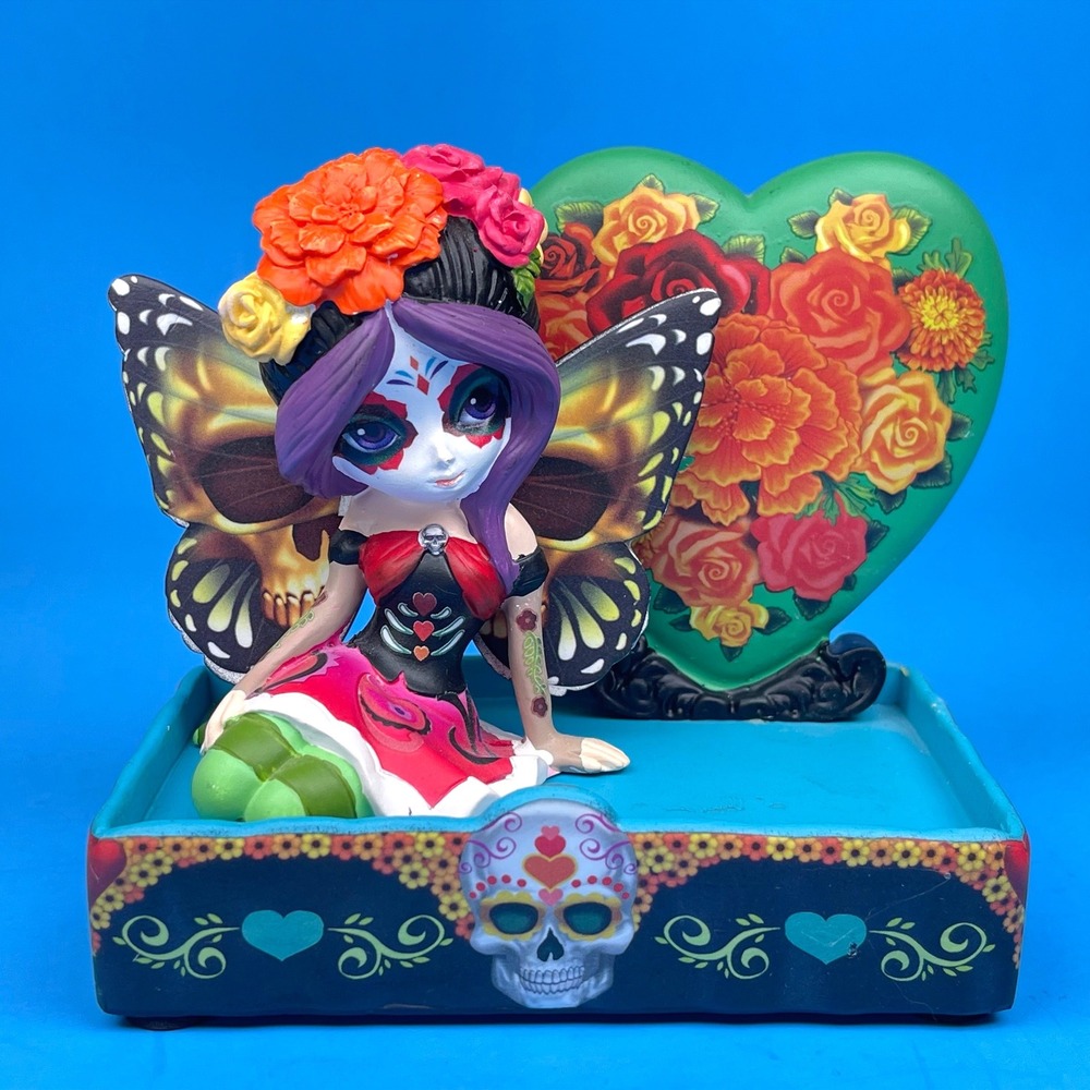 Jasmine Becket-Griffith Peaceful Splendor Float Sugar Skull Fairy Figurine